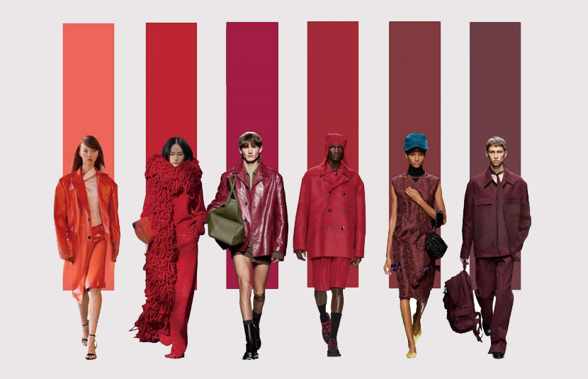 رنگ‌های پاییز و زمستان 2025-2026 قرمز و نارنجی در استایل زنانه